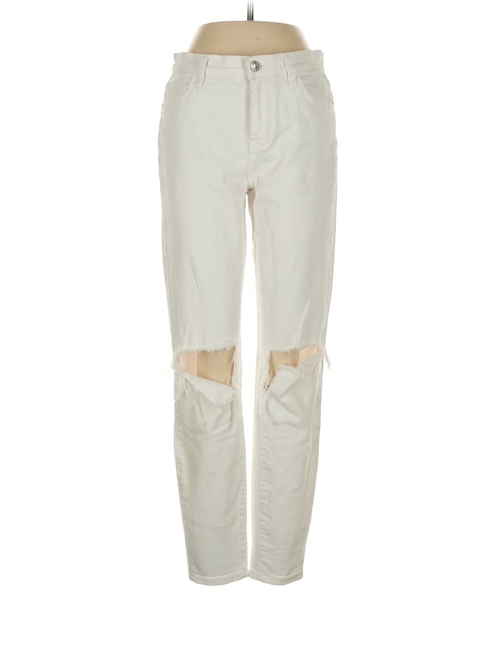Current/Elliott White Distressed Boyfriend Jeans – Size 25